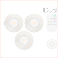 3 x iDual IP65 LED inbouwspot