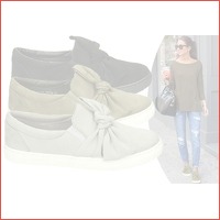 Slip-on bow schoenen