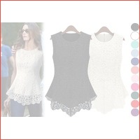 Lace peplum top