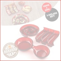 Vrolijke chip-en-dip set