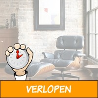 Designer loungefauteuil met voetenbank