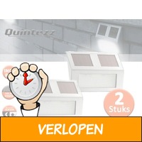 2 x Quintezz Solar LED buitenlampjes