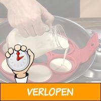 Siliconen vorm voor 7 pannenkoekjes