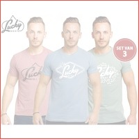 3-pack Lucky West T-shirt voor heren