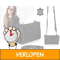 Leren Blended clutch voor dames