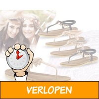 Mrchlabel bohemian-stijl slippers met bedeltjes