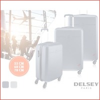 Delsey trolley met 4 wielen in 3 maten