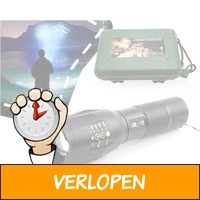 Militaire zaklamp met accessoires en opbergkoffer