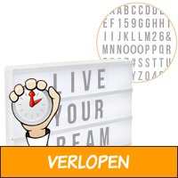 Lightbox met letters A4