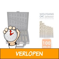 100-delige borenset met titanium coating