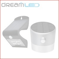 Draadloze solar LED muurlamp