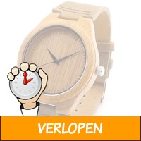 Prachtig bamboe horloge