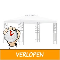 vidaXL Tuinpaviljoen wit 3 x 4 m