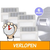 6 x Solar LED buitenlampjes