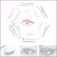 Eyeliner stencil, 6-in-1 sjabloon