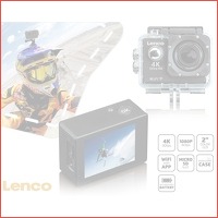 Lenco 4K WiFi action cam met accessoires..