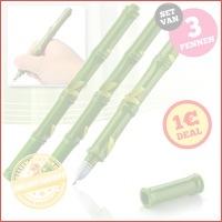 3 bamboe pennen