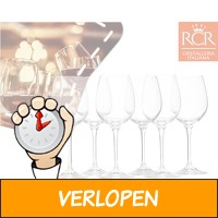 6 x RCR Toscana kristal wijnglazen