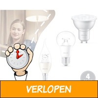 4-pack philips instelbare led lampen