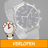 Akribos XXIV mesh multifunctional herenhorloges