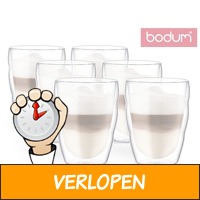 6 x Bodum dubbelwandige glazen