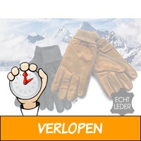 Stoere lederen handschoenen