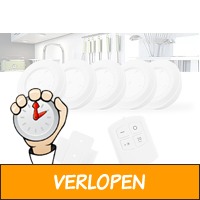 5 x draadloze LED spots met afstandsbediening