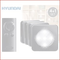 4+1 set draadloze LED Puck Lights