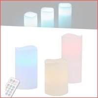 3-pack LED-kaarsen met kleurwissel