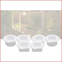 6-pack LED grondspots op zonne-energie