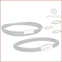 Monomen lederen armband