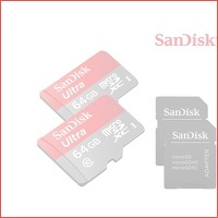 2x SanDisk Ultra 64 GB microSDXC