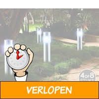 4 x RVS LED tuinlampen