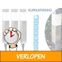 3 x Grundig Solar LED buitenlampen