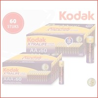 60 x Kodak Xtralife batterijen