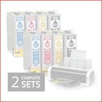 2 sets cartridges voor HP, Epson, Brothe..