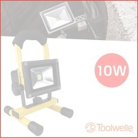 Toolwelle LED bouwlamp 10W met accu