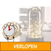 Glazen stolp met LED-verlichting