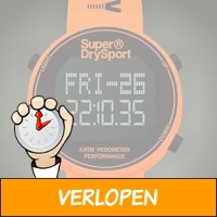 Superdry sporthorloge met stappenteller en chronograaf