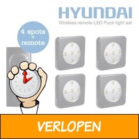 4-pack Hyundai draadloze LED-spots