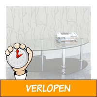 Salontafel 3-laags design zwart