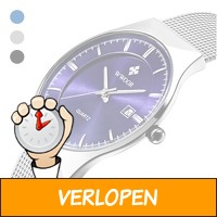 Chique en slank RVS horloge