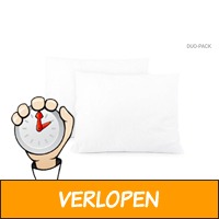 2-pack katoenen hoofdkussens