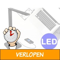 Zwarte bureaulamp met USB-poort