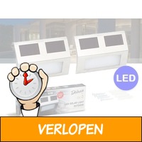 2 x Deluxa Solar LED buitenlampjes