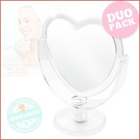 2 kantelbare spiegels in hartvorm