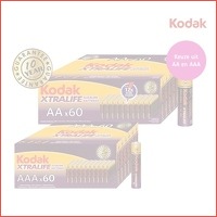 60 stuks Kodak Xtralife batterijen (AA o..