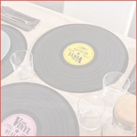 4 x retro placemat disco set