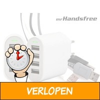 2 x mr Handsfree 4-poorts USB oplader