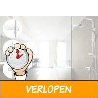 Verchroomde RVS regendouche met handdouche